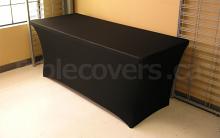 PLAIN unprinted 6 foot closed back "Stretch Fit" Spandex Table (or Counter) Cover white or black fabric PLAIN unprinted 6 foot closed back "Stretch Fit" Spandex Table (or Counter) Cover white or black fabric